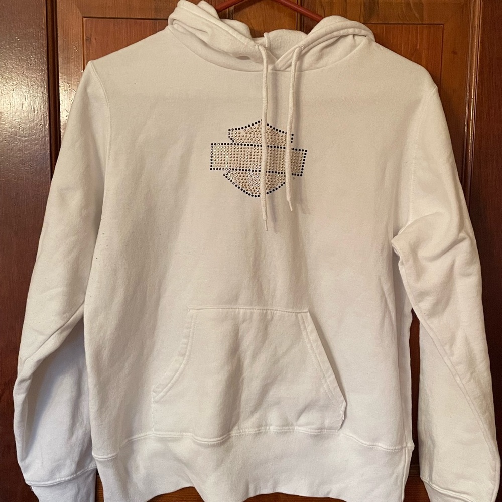 Harley Davidson hoodie, Sz L, bling logo